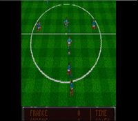 une photo d'Ã©cran de Eric Cantona Football Challenge sur Nintendo Super Nes